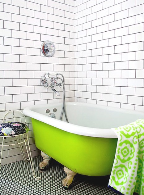 Lime bathtub Bathroom Design in Denver Colorado