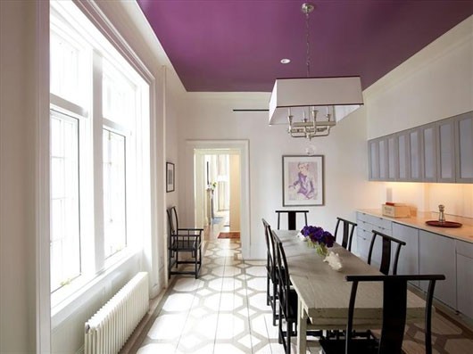Purple painted ceiling Interior Decorator Denver Colorado