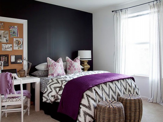 Parsons Desk at Bedside Interior Designer in Boulder