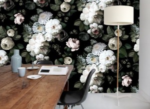 floral wallpaper for interior design