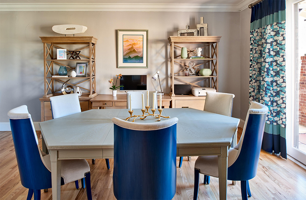 dining room blue